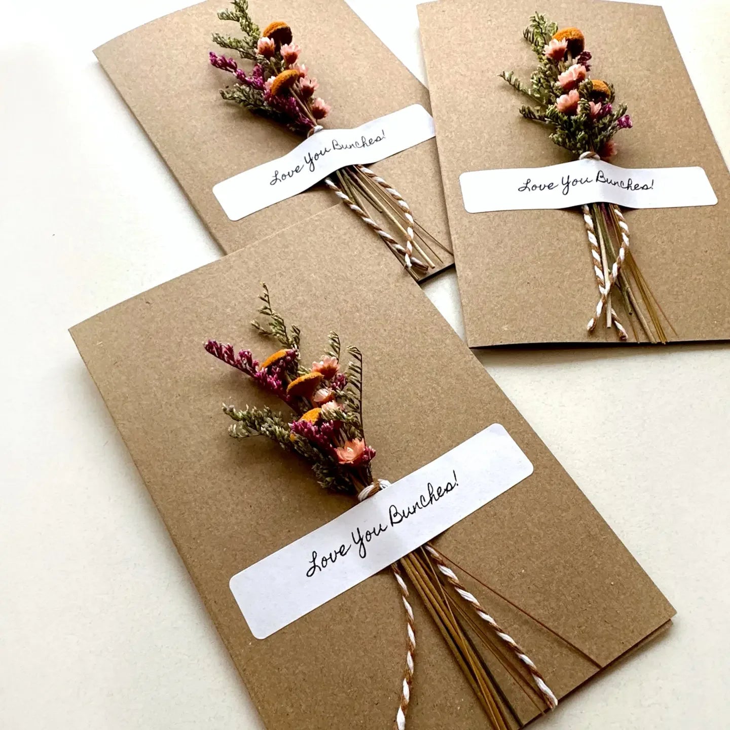 Assorted Dried Flower Cards- Large