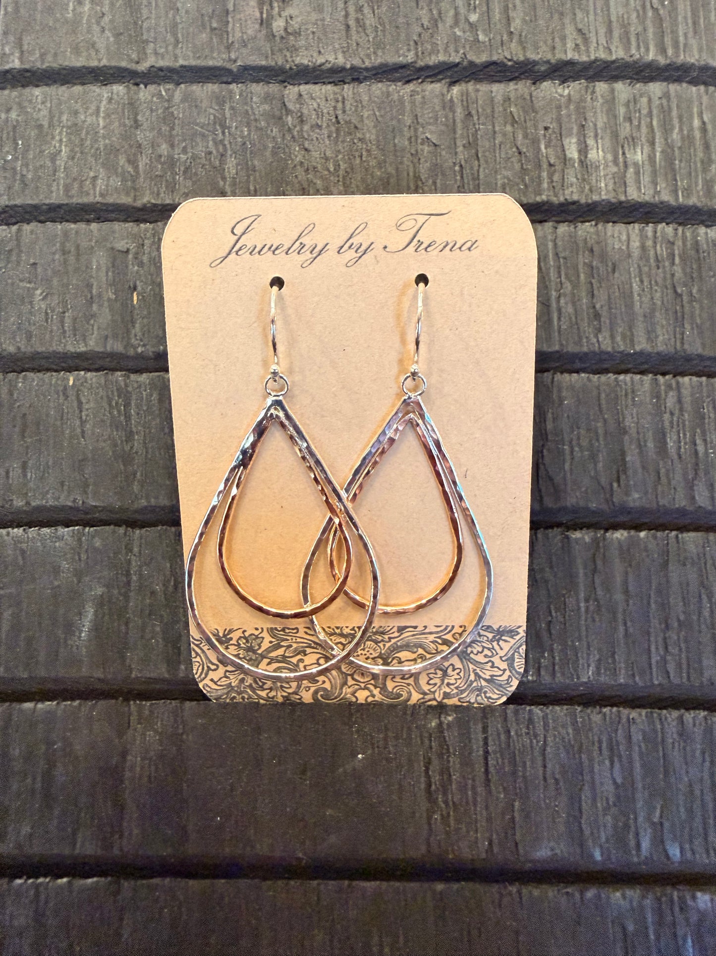 14K Gold Filled and Sterling Silver Tear Drop Earrings