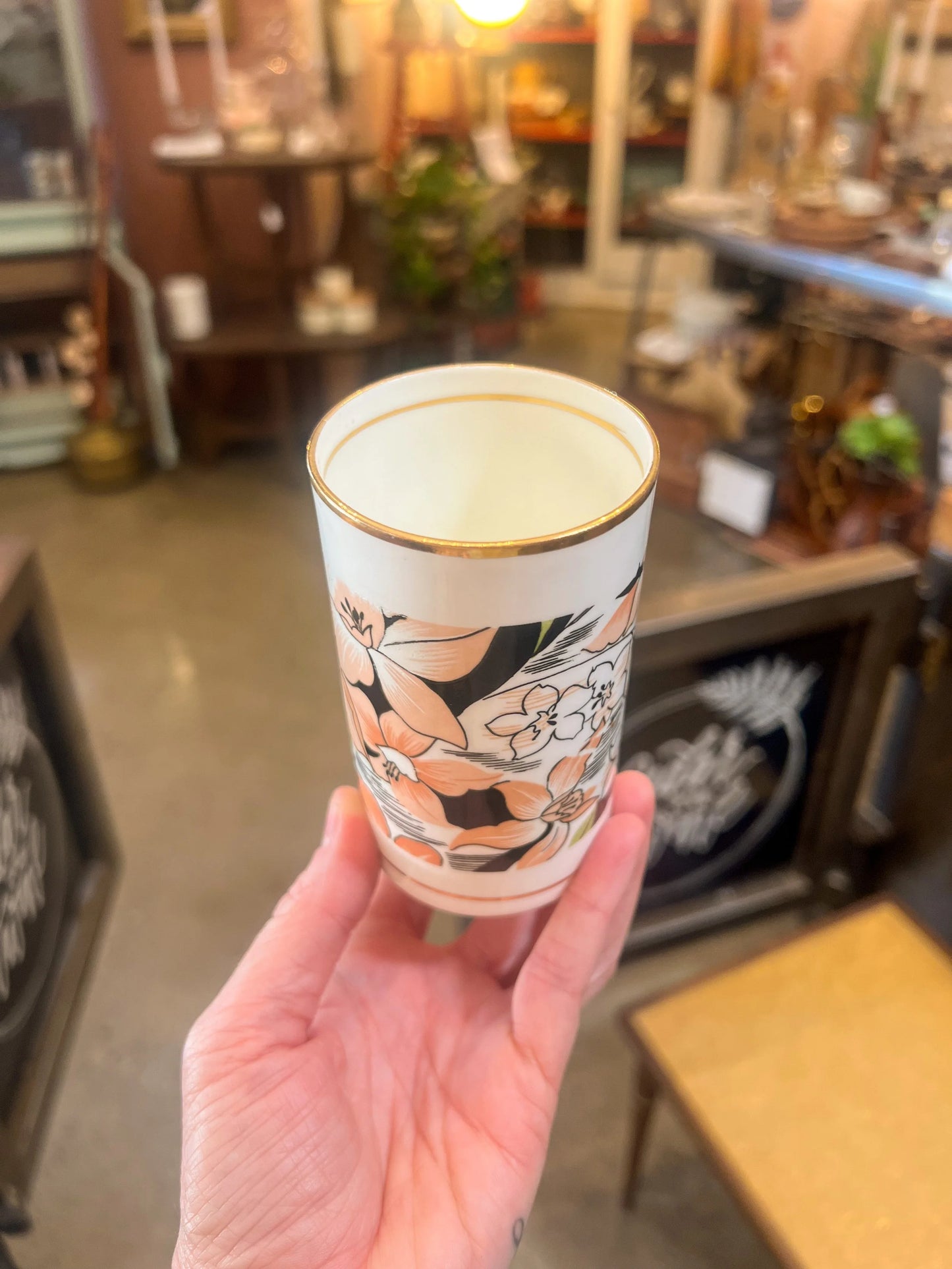 Bone China Floral Glasses