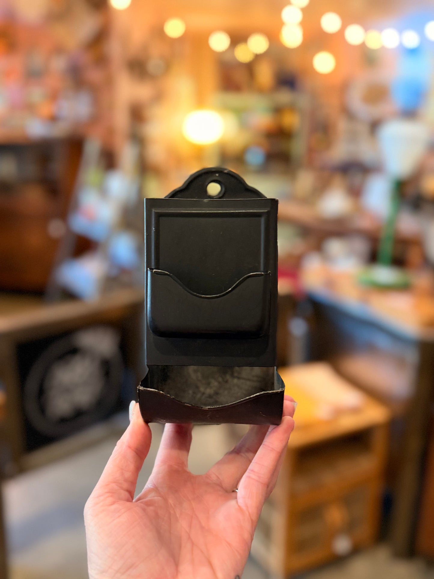 Vintage Wall Hanging Match Holder