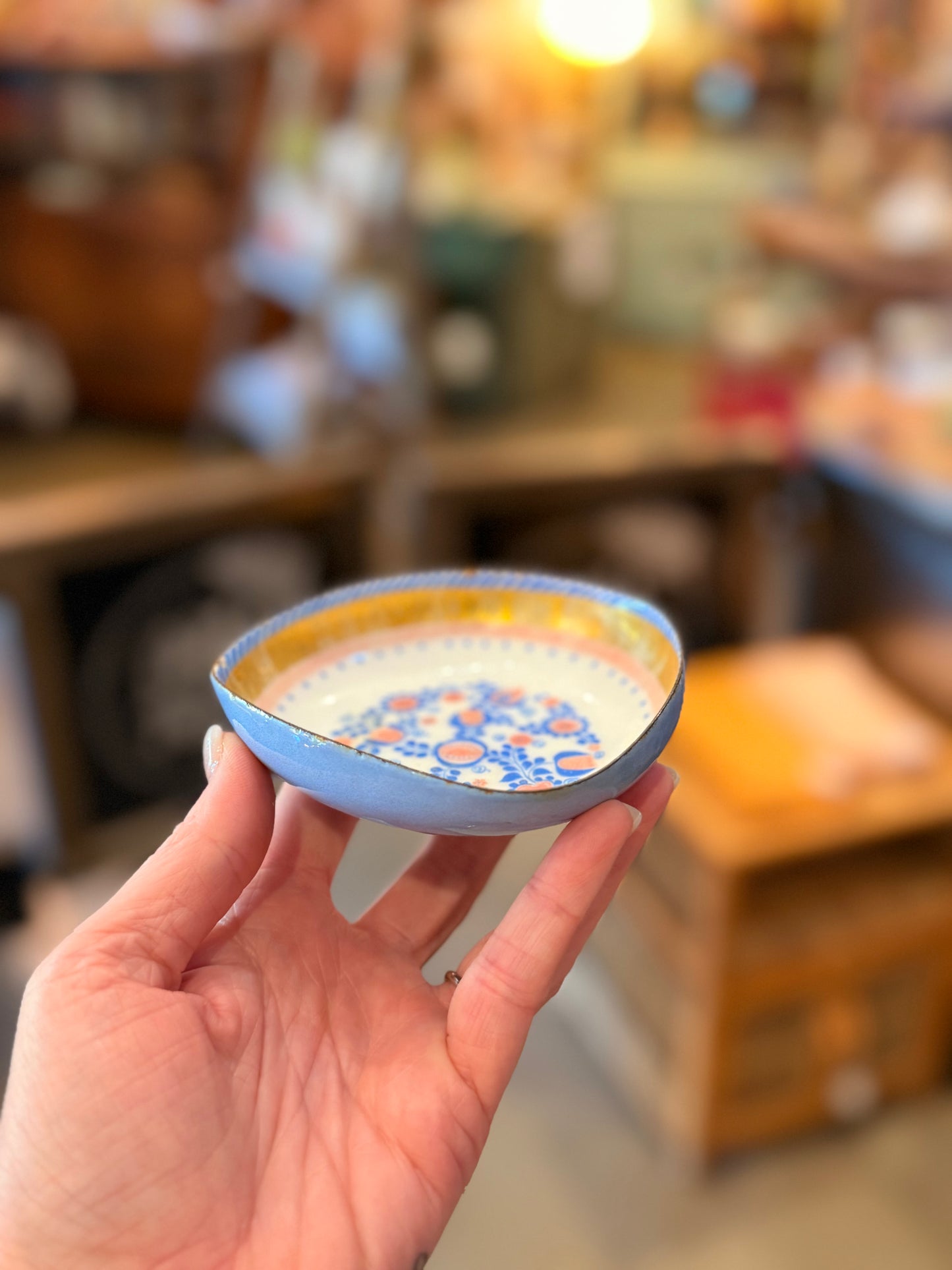 Vintage Floral Trinket Dish