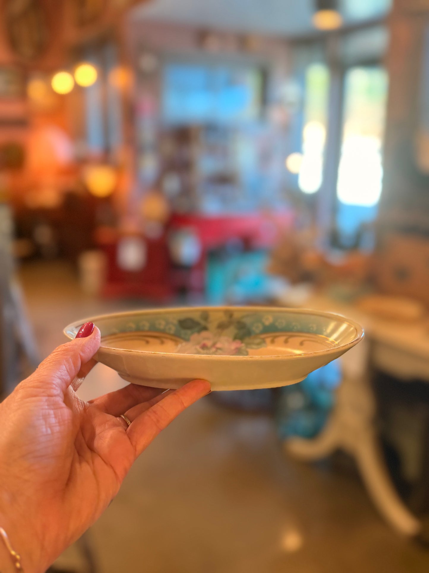Vintage Floral Dish