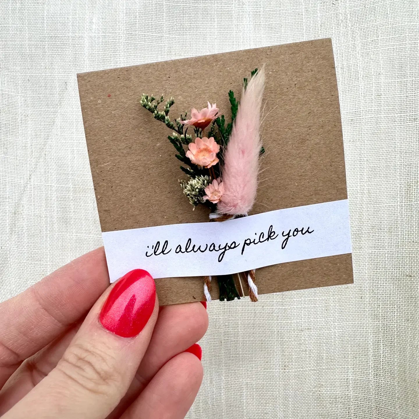 Assorted Dried Bouquet Cards - Small