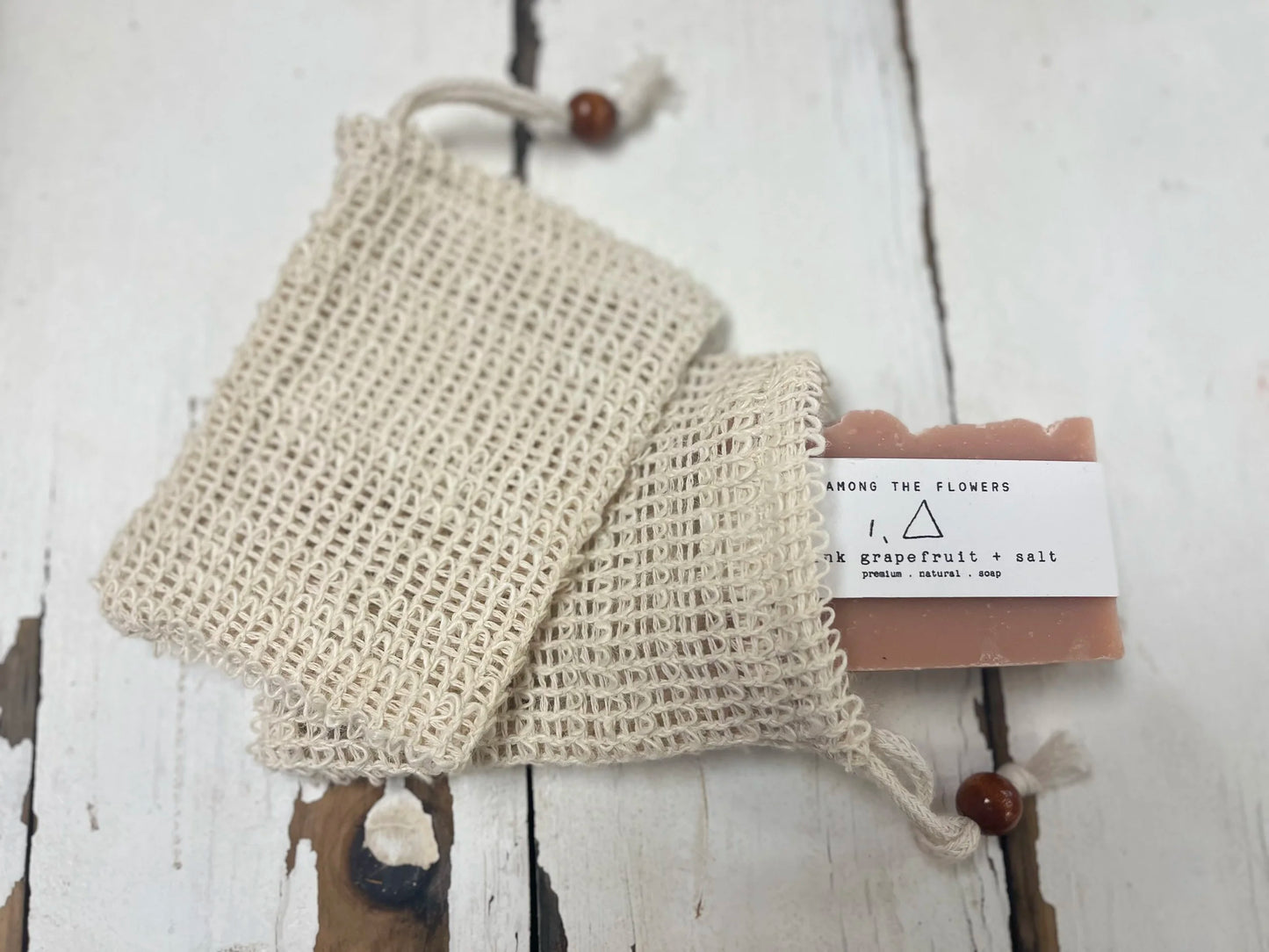 All Natural Sisal Soap Bags