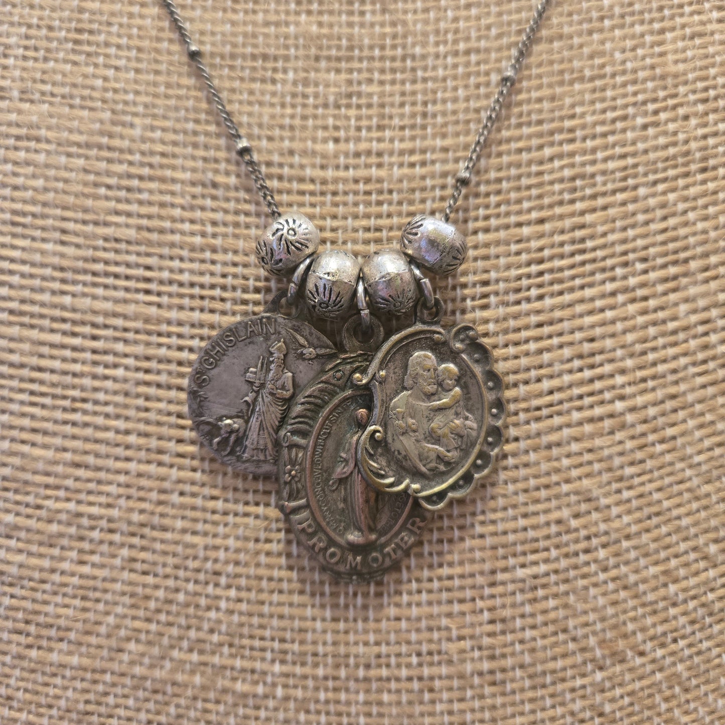 Vintage Madonna Charm Necklace