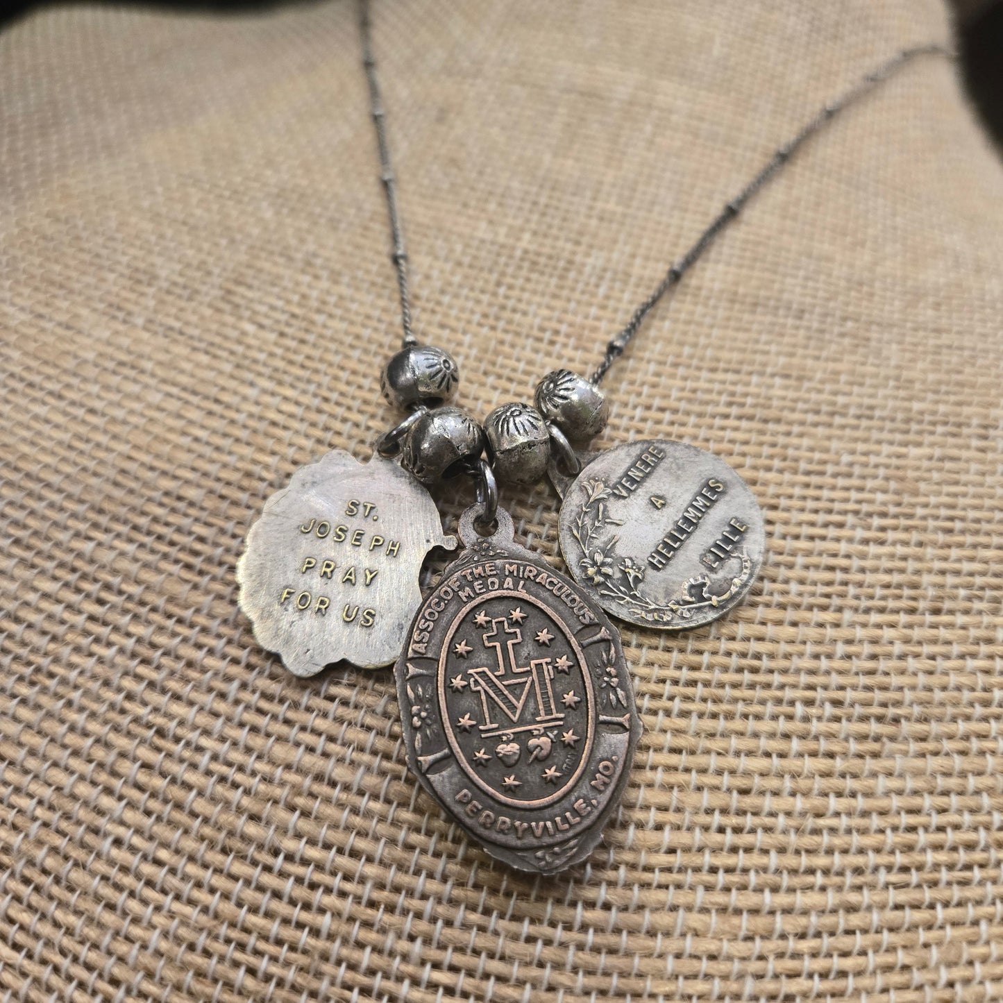 Vintage Madonna Charm Necklace