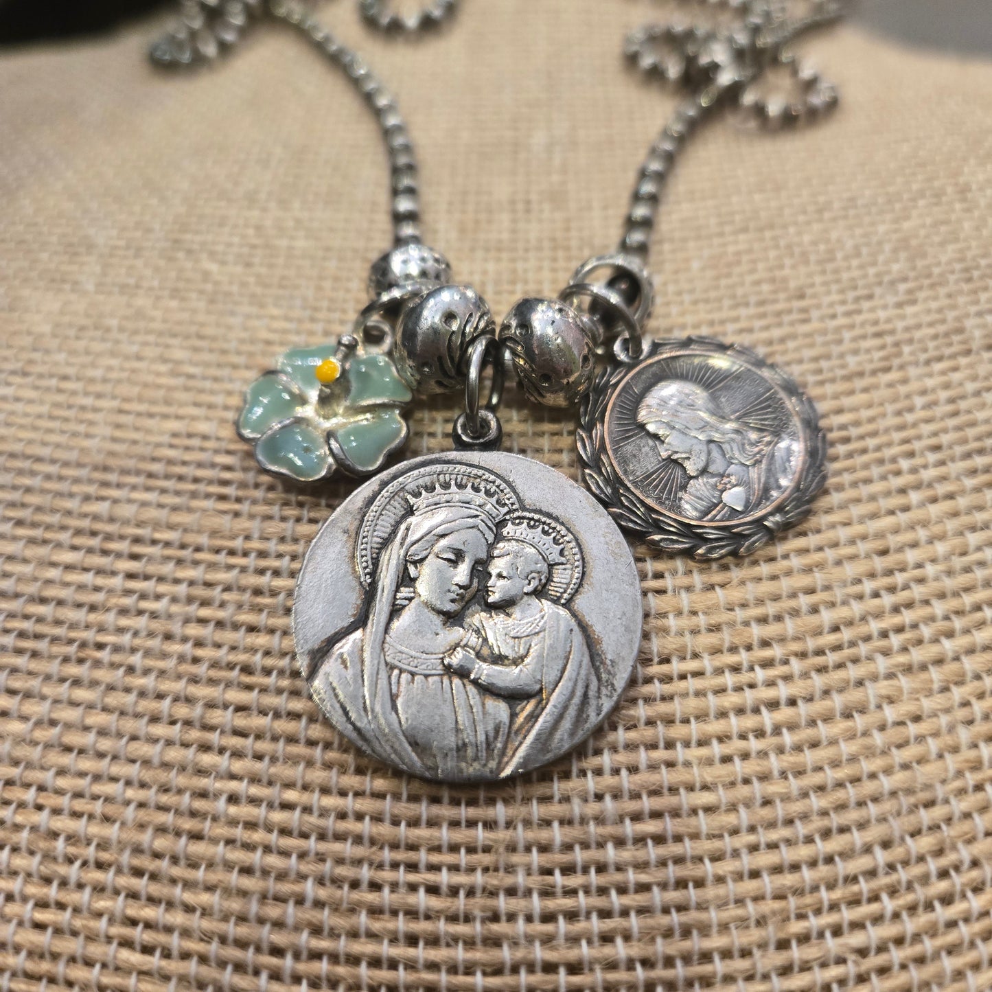 Vintage St. Anne Charm Necklace