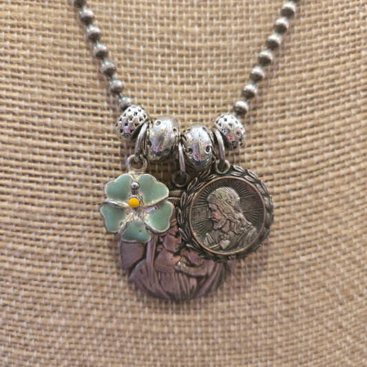 Vintage St. Anne Charm Necklace
