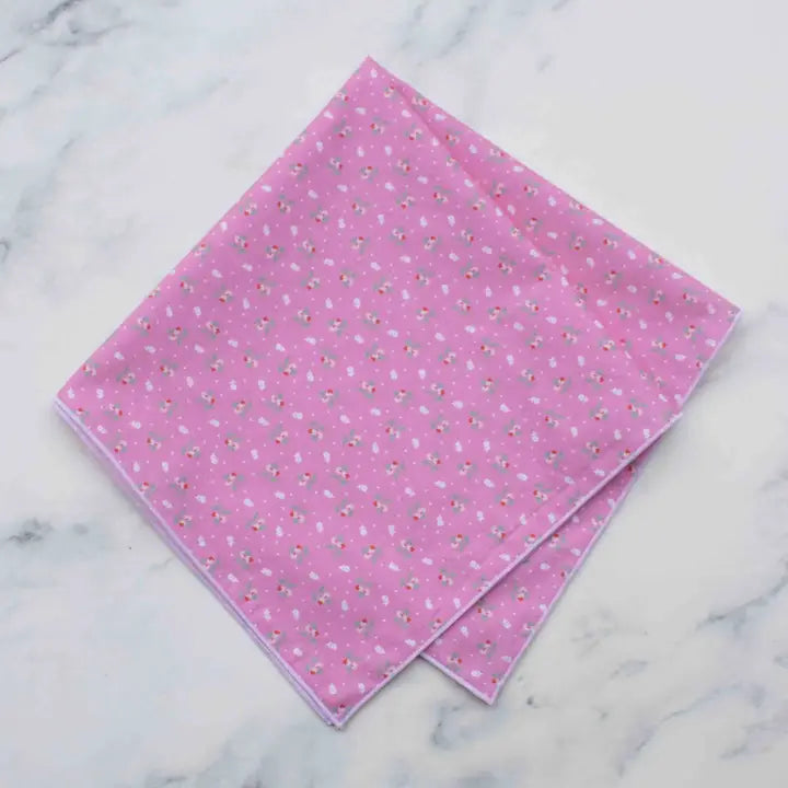 Bandana- Pink With Flowers
