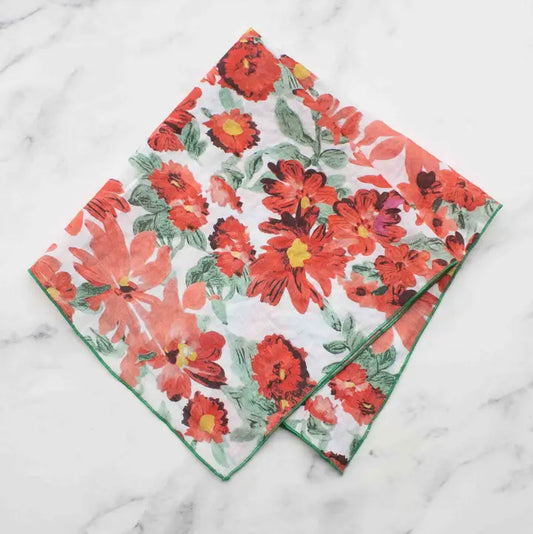 Bandana- Orange & Green Floral