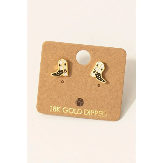 Cowboy Boot Stud Earrings Assorted