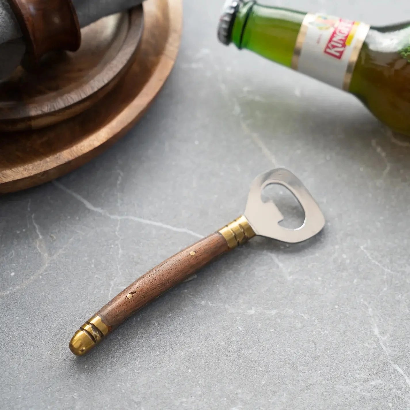 Driftwood & Gold Bottle Opener