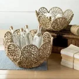 Jute Flower Baskets Assorted