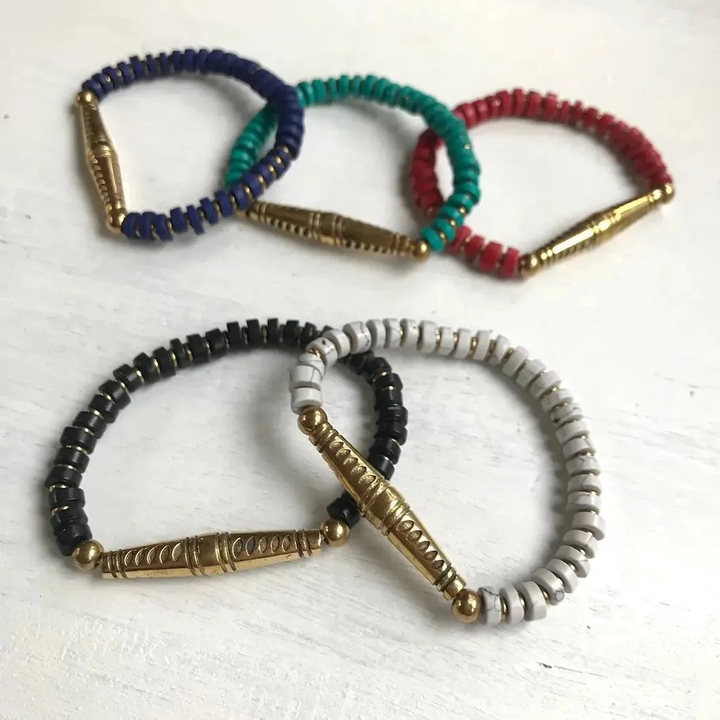 Ceramic Needle Bead Bracelet