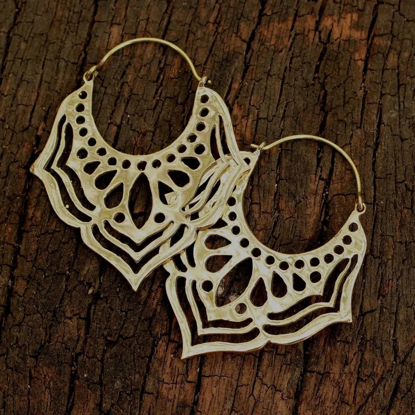 Brass Monarch Earrings