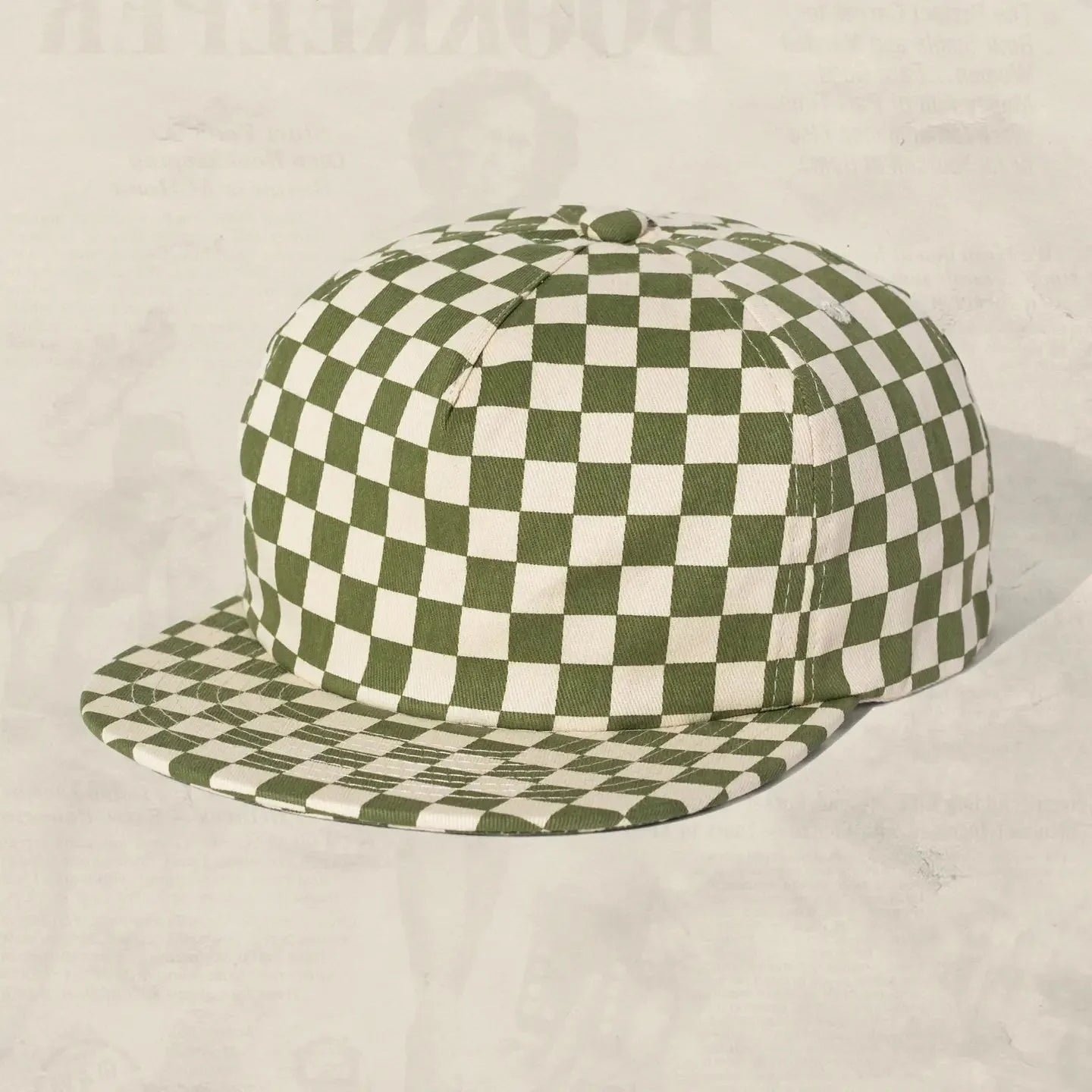 Checkerboard 5 Panel Hat Assorted - Green