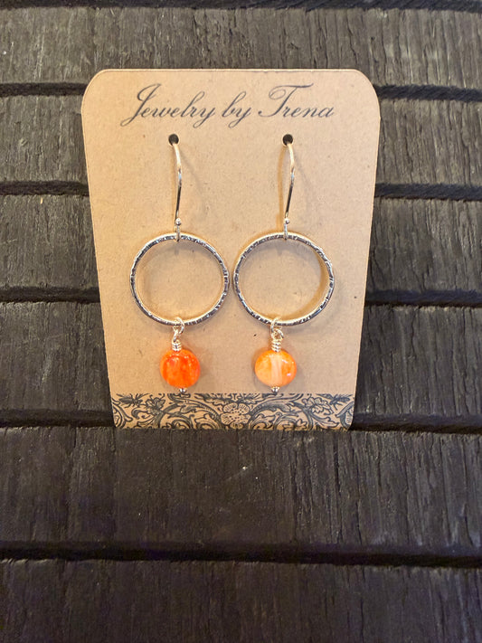 Sterling Silver Spiny Oyster Earrings