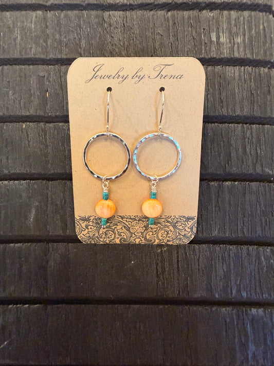 Sterling Silver Spiny Oyster Earrings