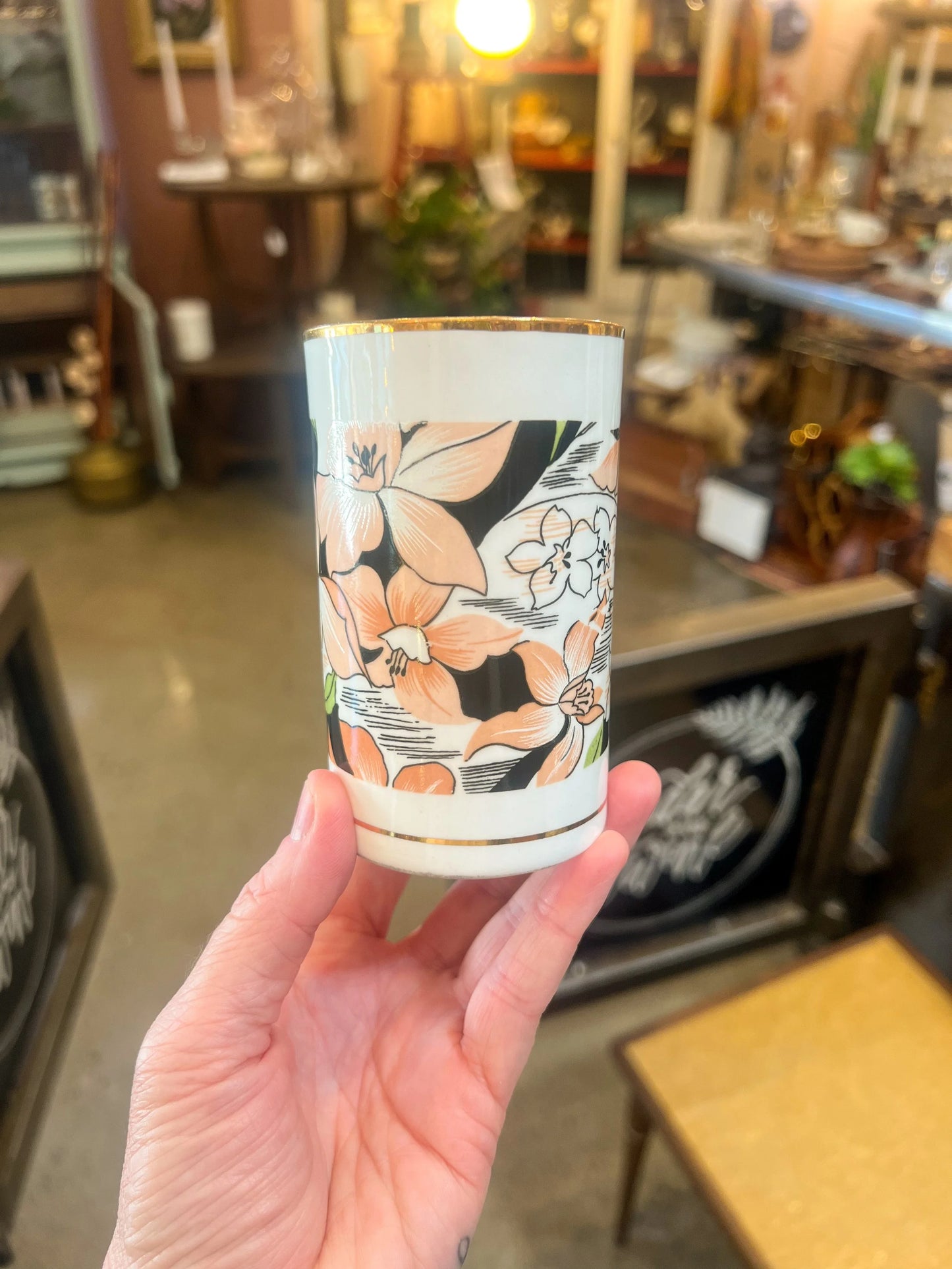 Bone China Floral Glasses