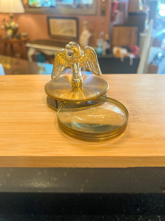 Vintage Brass Magnifying Glass