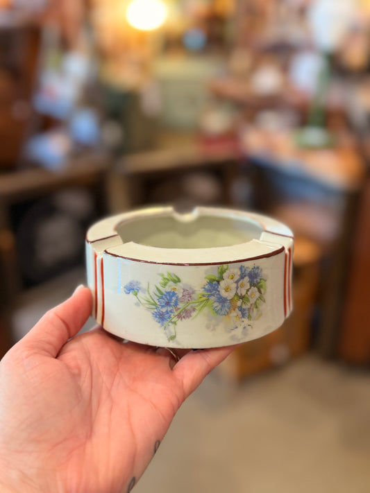 Vintage Floral Ashtray