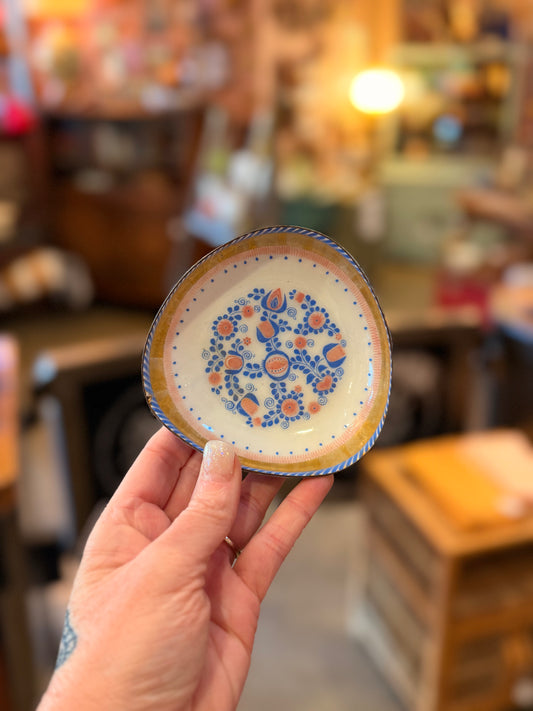 Vintage Floral Trinket Dish