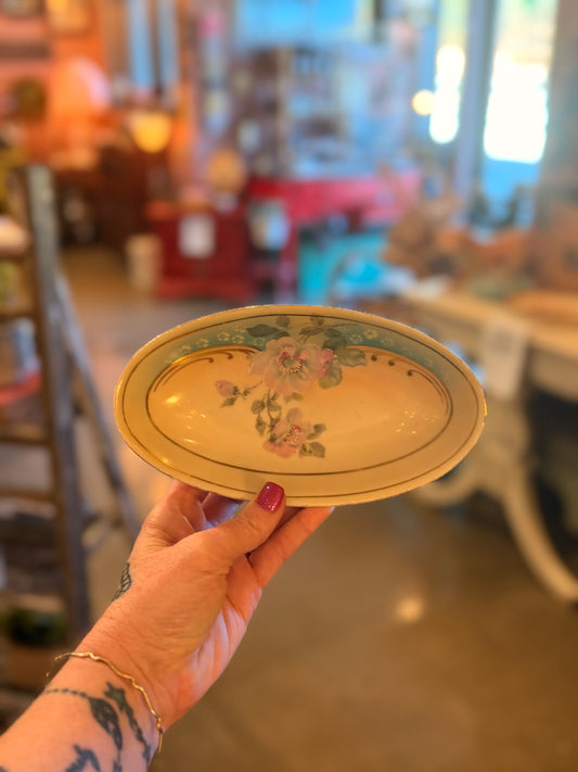 Vintage Floral Dish