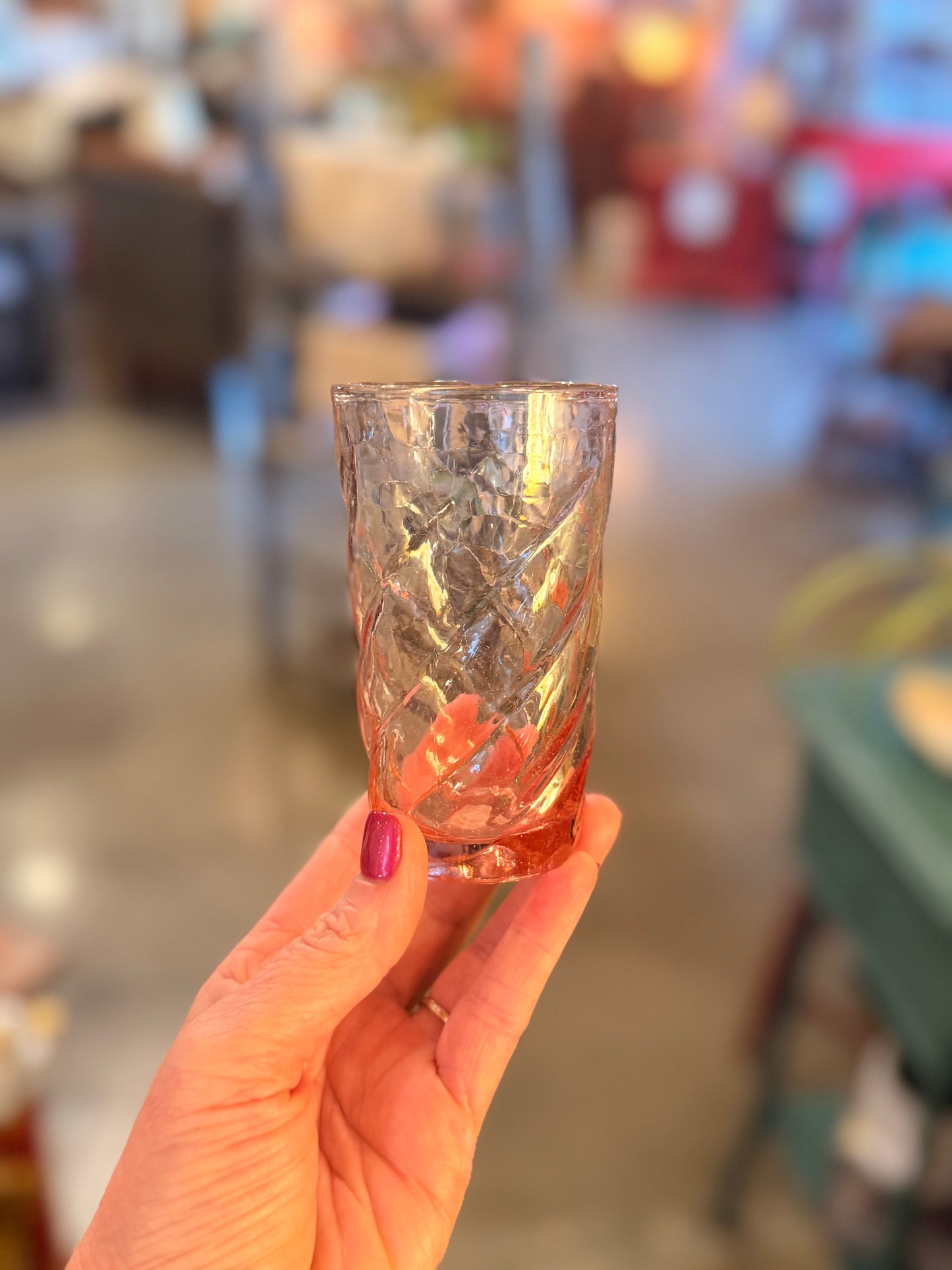 Vintage Pink Juice Glasses