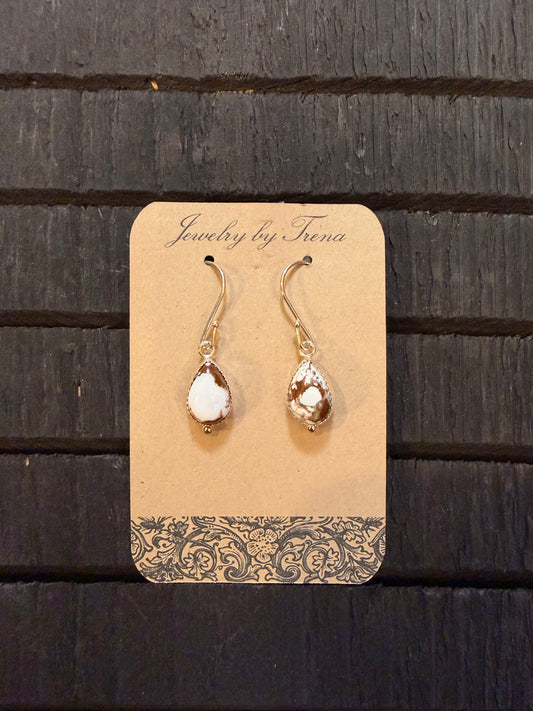 Sterling Silver Wild Horse Stone Earrings