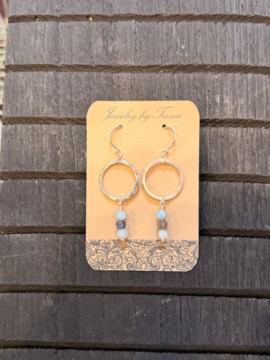 Sterling Silver Aquamarine Dangle Earrings