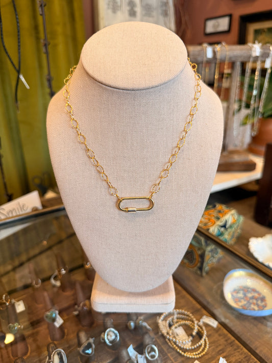 14K Gold Filled Chain With Carabiner