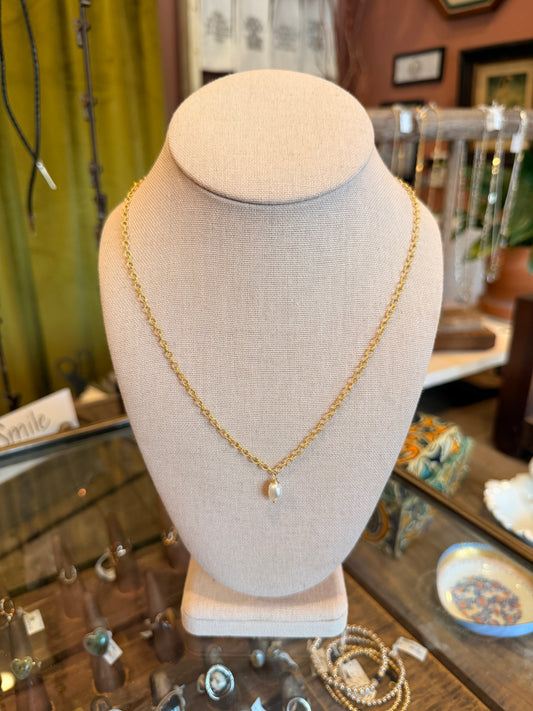 14K Gold Filled Necklace With Pearl
