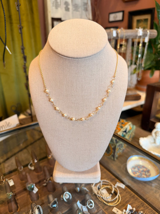 14K Gold Filled Chain With Pearls