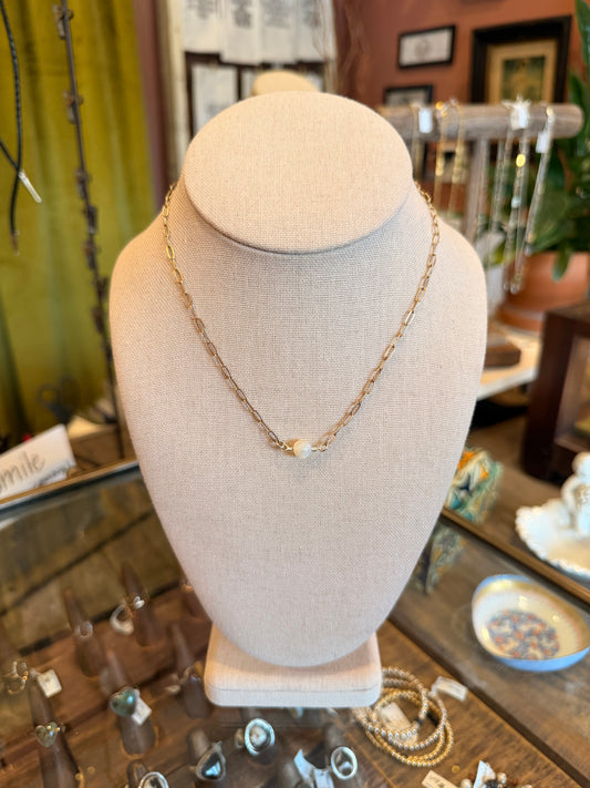 Sterling Silver With Mother Of Pearl Necklace