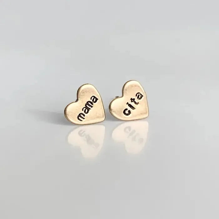 Mama City Heart Stud Earrings