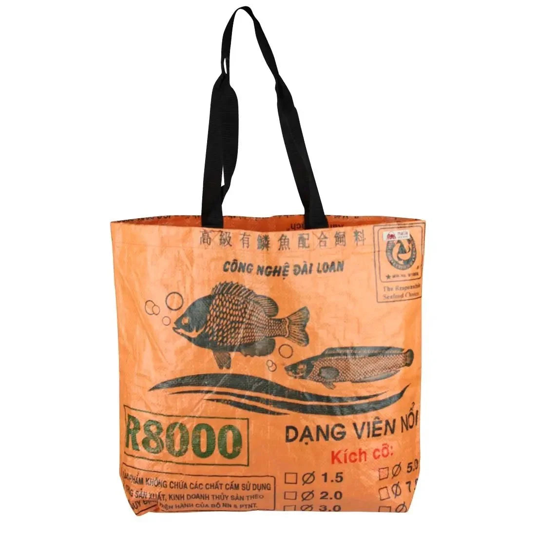 Fun Fish Recycled Tote Bag - Yellow