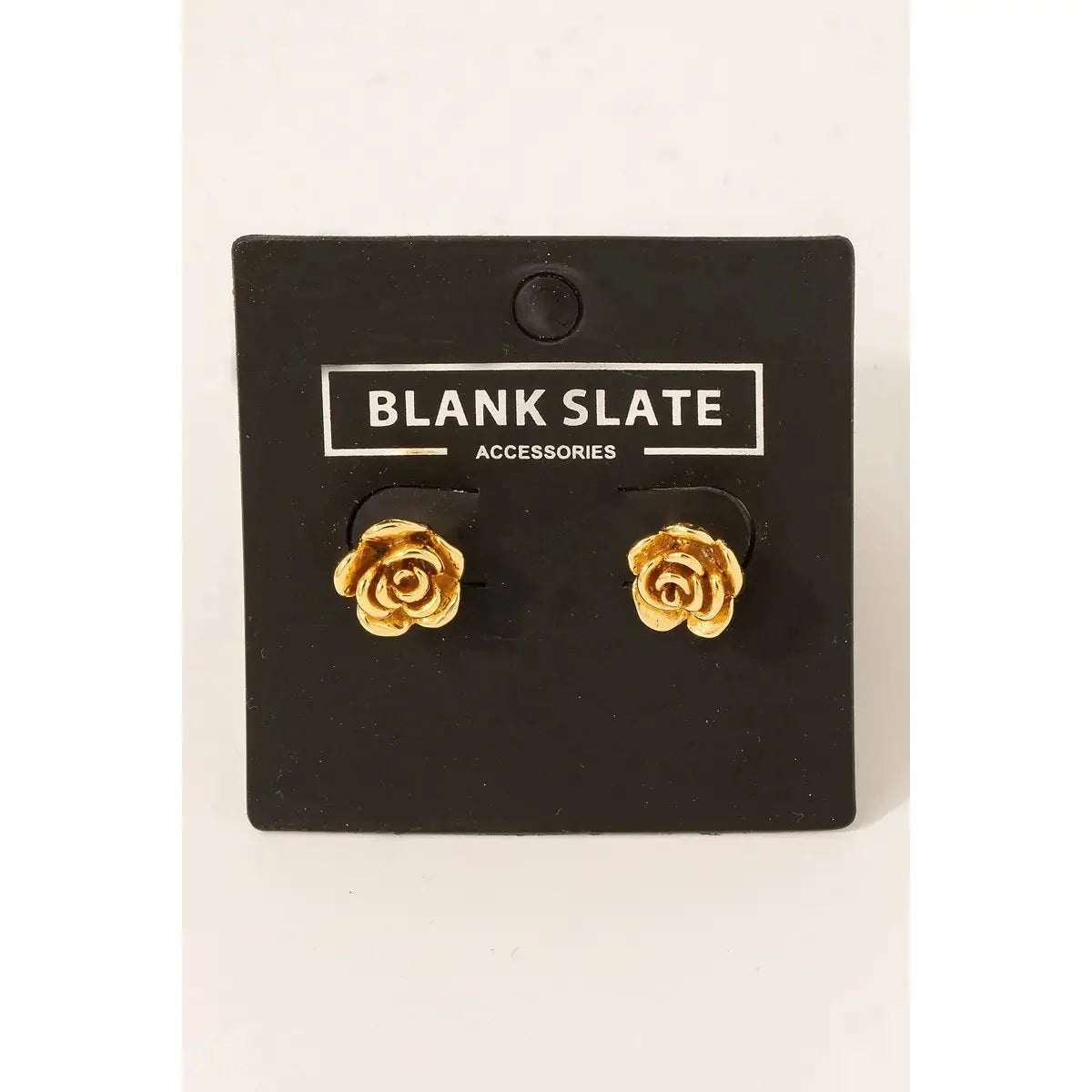 Rose Stud Earrings- Assorted - Gold