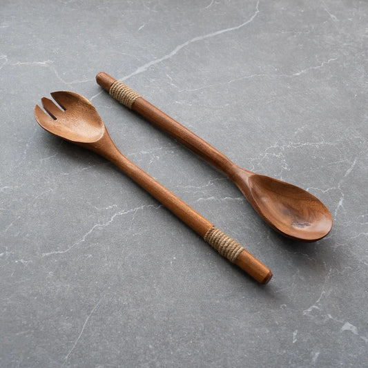 Babul Wood & Jute Wrapped Servers