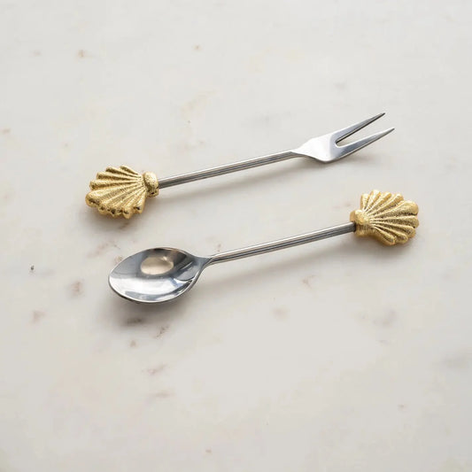 Golden Shell Cutlery Set