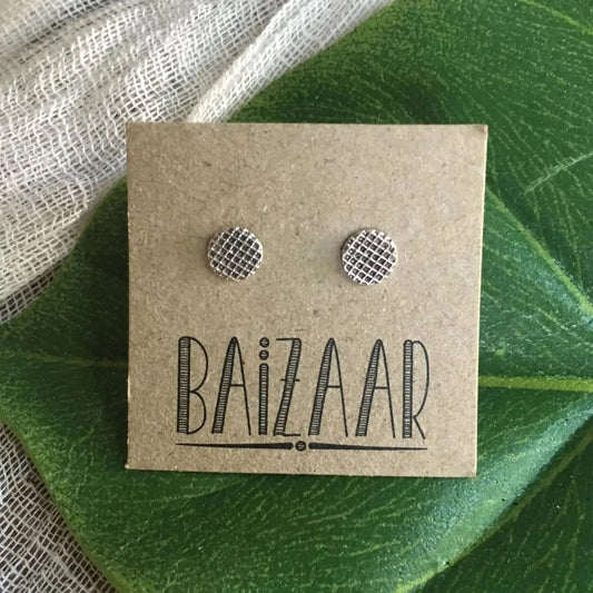 Sterling Silver Nail Stud Earrings