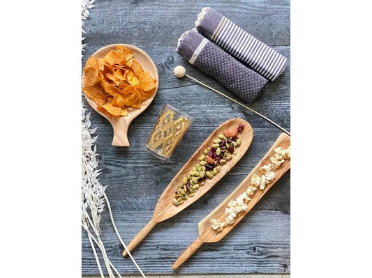 Olive Wood Rectangle Narrow Tapas Dish