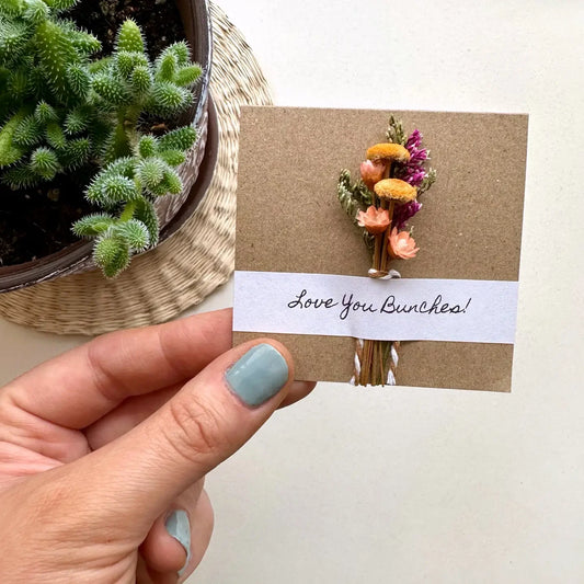 Assorted Dried Bouquet Cards - Small