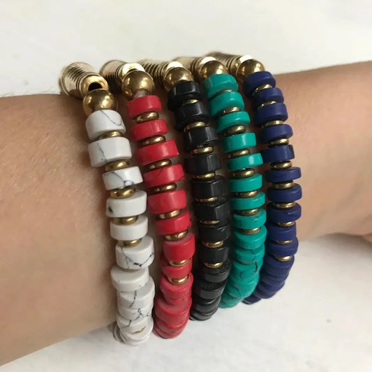 Ceramic Needle Bead Bracelet