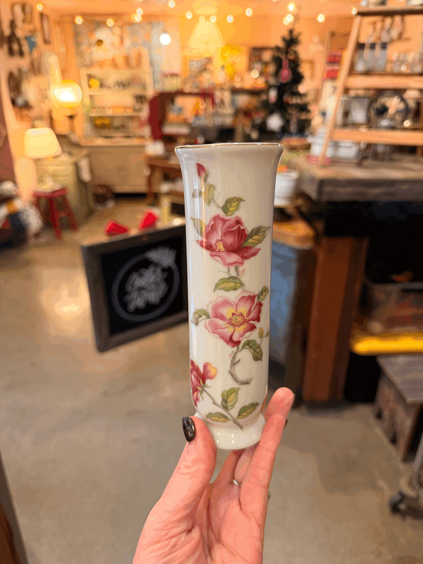 Vintage Floral Vase