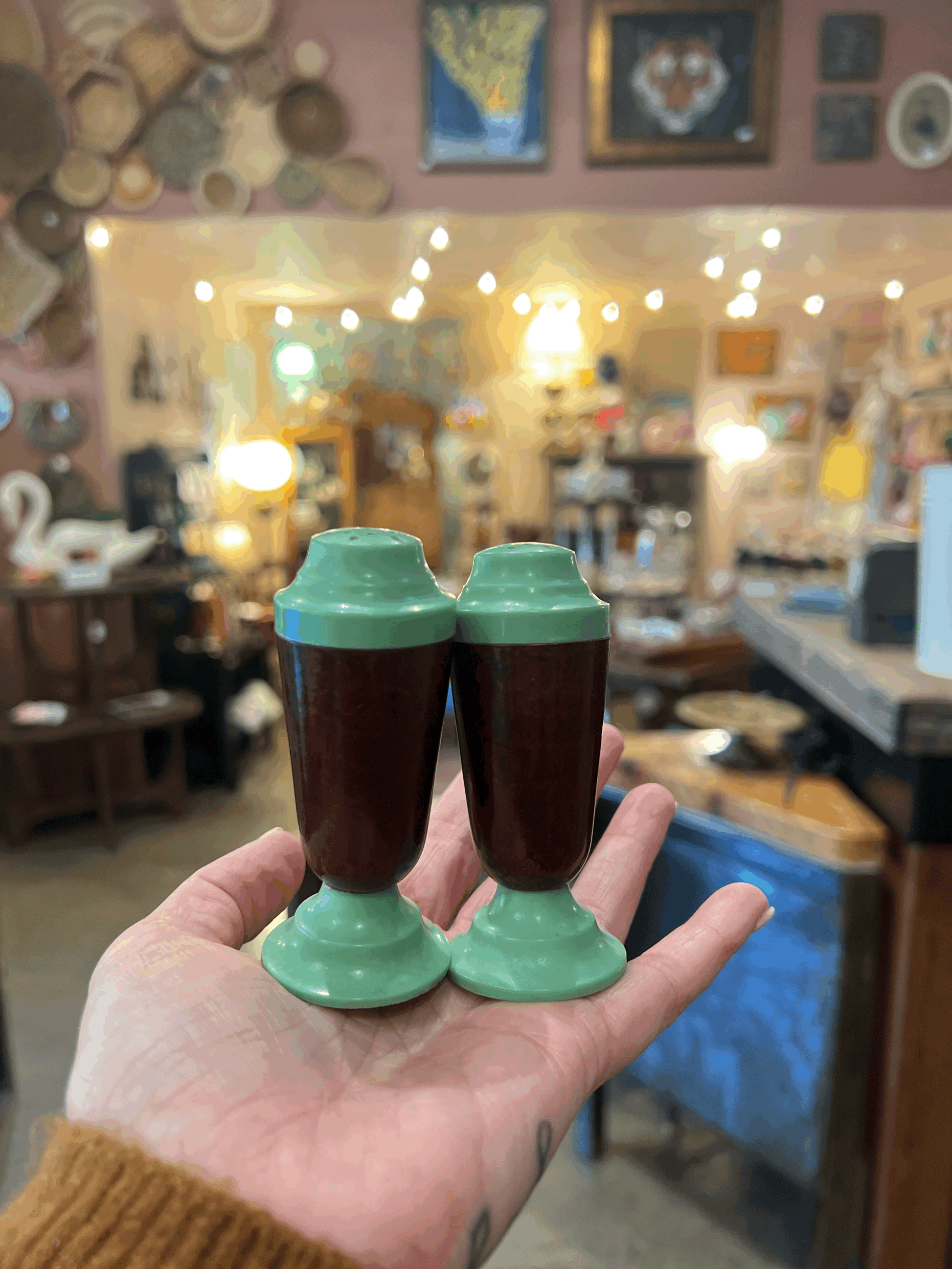 Vintage MCM Salt & Pepper Shaker Set